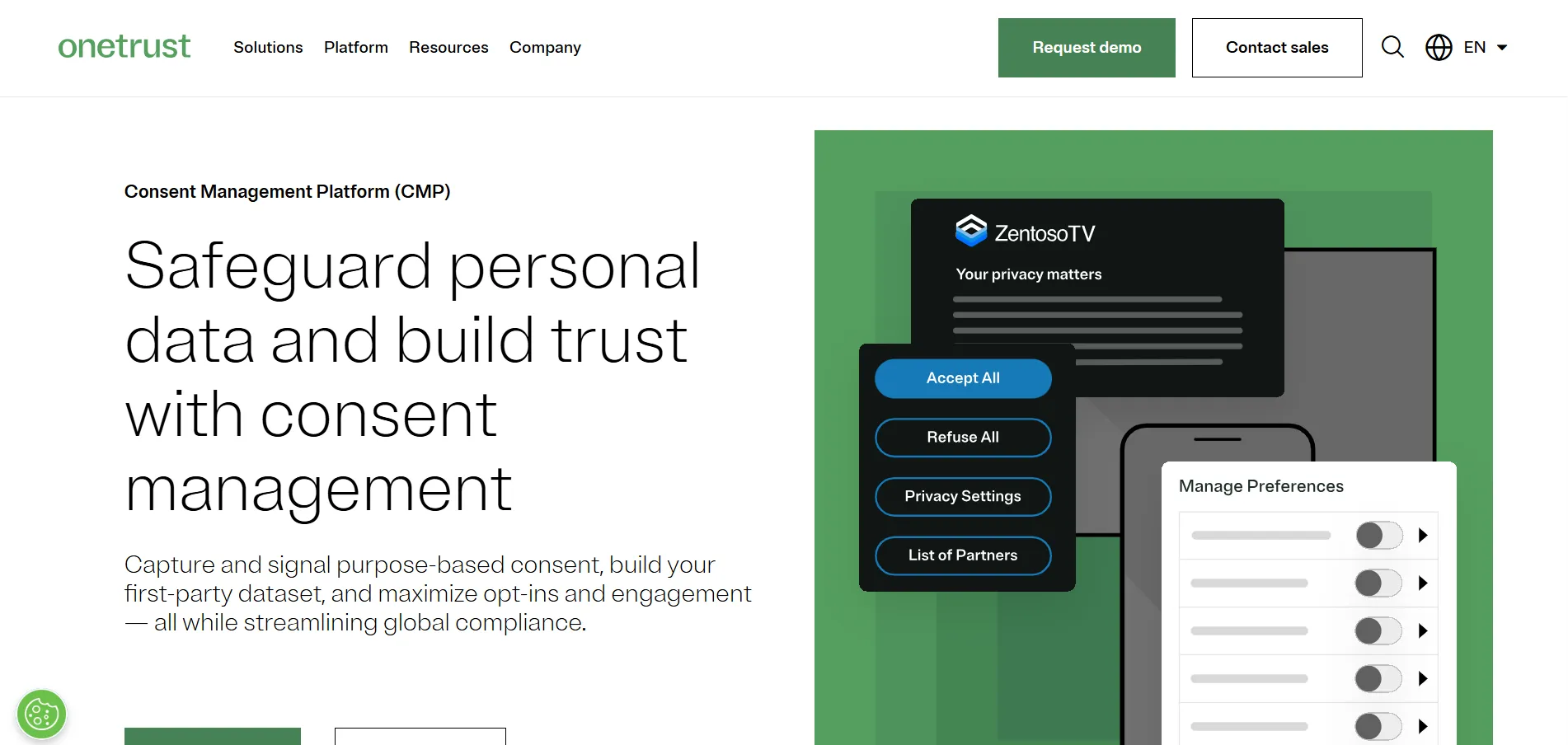 OneTrust Website Screenshot