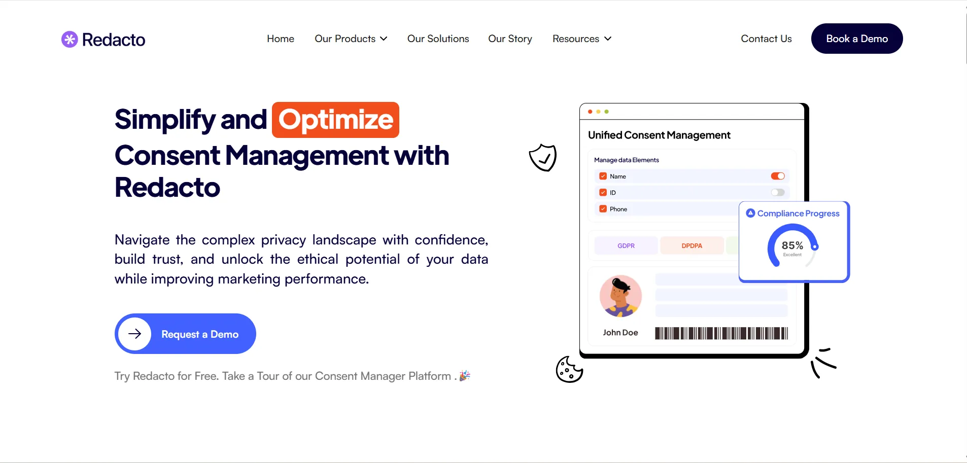 Redacto Website Screenshot