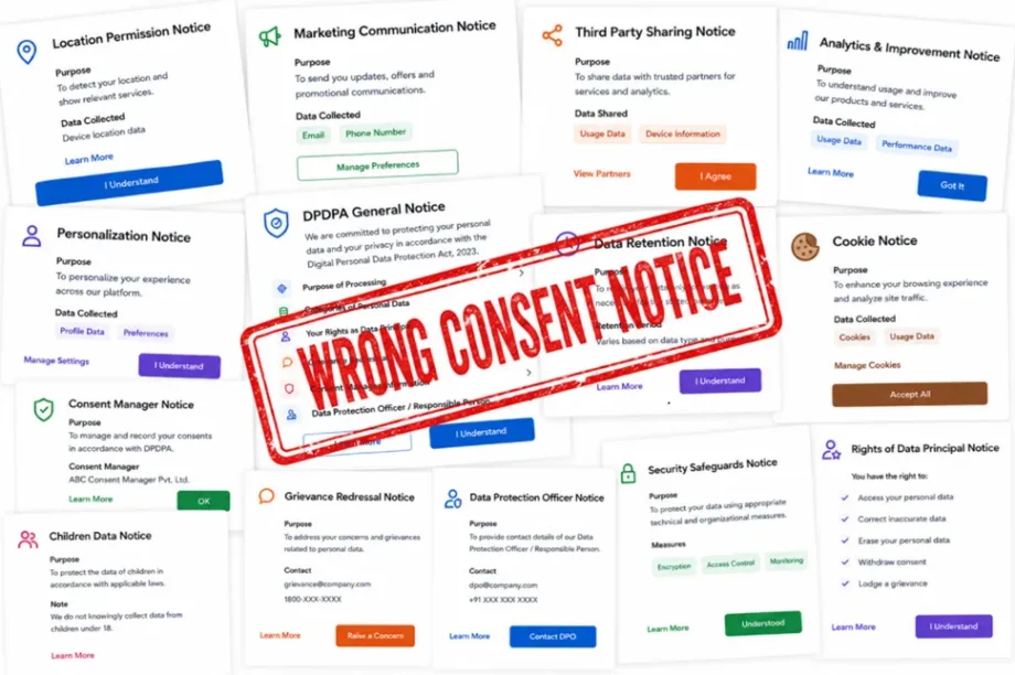 Wrong Consent Notice